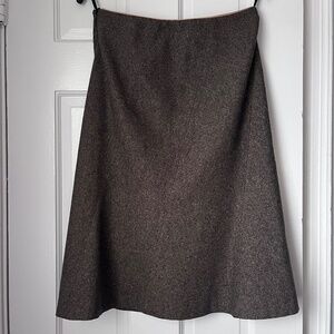 Wool A Line Midi Skirt Size S